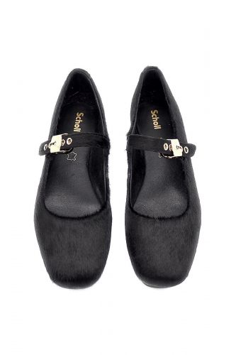 Ballerines en poil noir SCHOLL | Marine