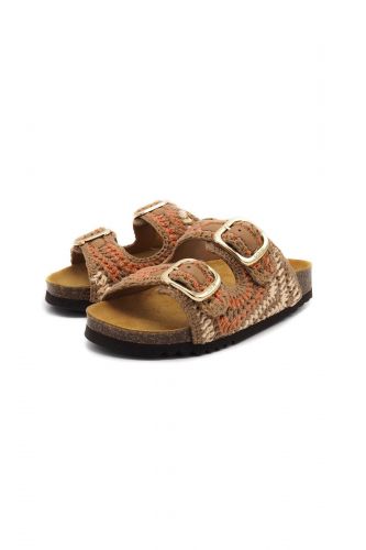 Scholl mule Brun femmes (mule 2 brides crochet - NOELLE CROCHET multi brown) - Marine | Much more than shoes