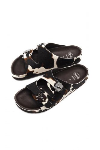 Mules deux bride vachette SCHOLL | Marine