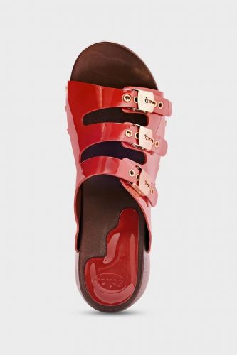 Sandales plateforme rouge vernie 3 brides SCHOLL |Marine