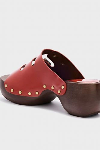 Sandales plateforme rouge vernie 3 brides SCHOLL |Marine