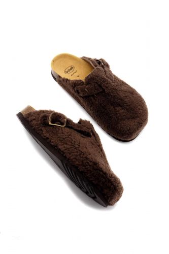 Mules brun foncé bouclette SCHOLL | Marine