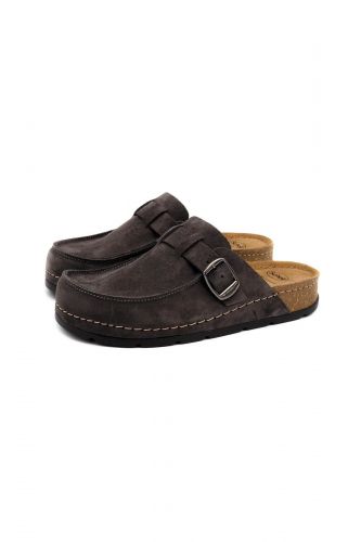 Mules gris cendre à bout carré SCHOLL | Marine