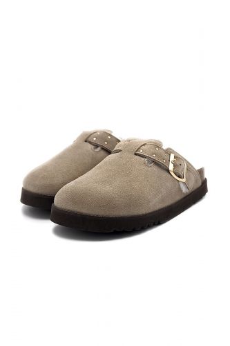 Sabot tendance fourré écru avec mini clous SCHOLL | Marine