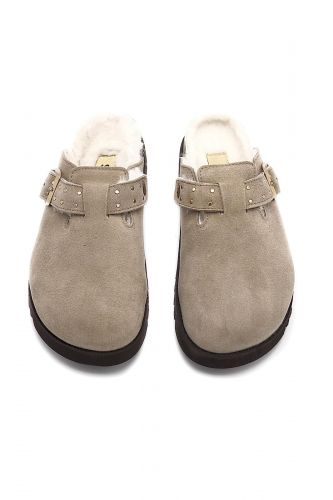 Sabot tendance fourré écru avec mini clous SCHOLL | Marine