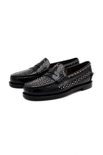 Sebago mocassin Noir femmes (Mocassin College Style petits clous seme - 7811 Moc College black) - Marine | Much more than shoes