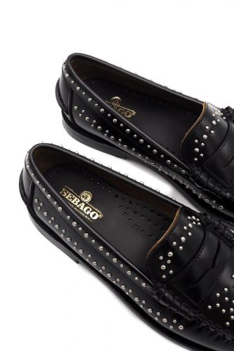 Sebago mocassin Noir femmes (Mocassin College Style petits clous seme - 7811 Moc College black) - Marine | Much more than shoes