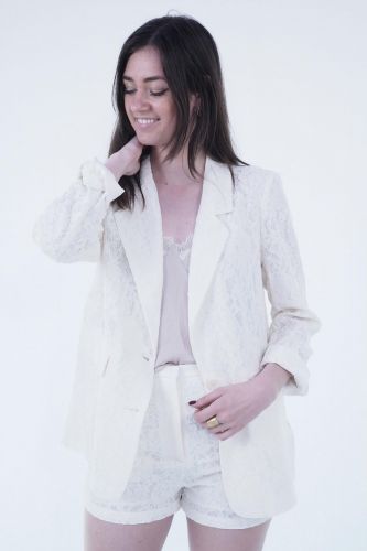 Blazer en dentelle écru SEE U SOON | Marine