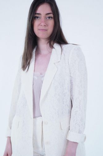 Blazer en dentelle écru SEE U SOON | Marine