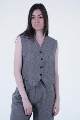 Gilet de costume à carreaux SEE U SOON | Marine