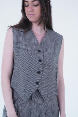 Gilet de costume à carreaux SEE U SOON | Marine