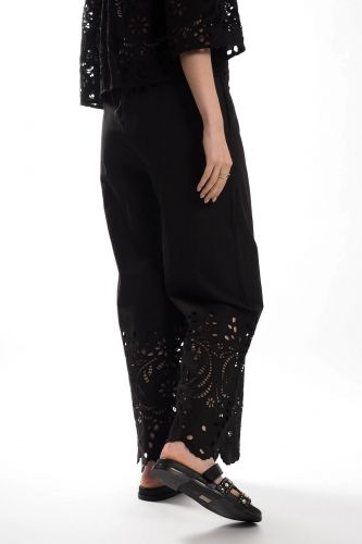 Pantalon ajouré avec broderies SEE U SOON | Marine