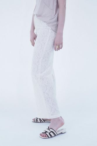 Pantalon en dentelle écru SEE U SOON | Marine