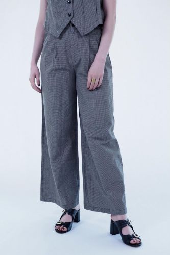 Pantalon à carreaux gris & noir SEE U SOON | Marine