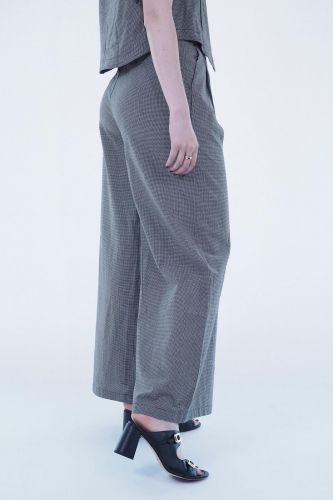 Pantalon à carreaux gris & noir SEE U SOON | Marine