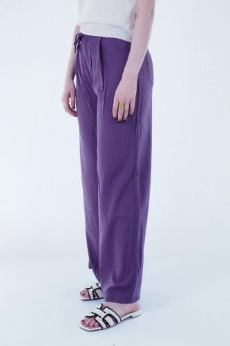 Pantalon fluide mauve SEE U SOON | Marine