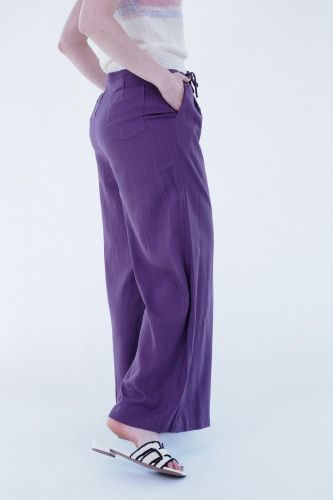 Pantalon fluide mauve SEE U SOON | Marine