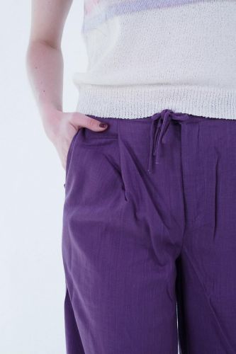 Pantalon fluide mauve SEE U SOON | Marine