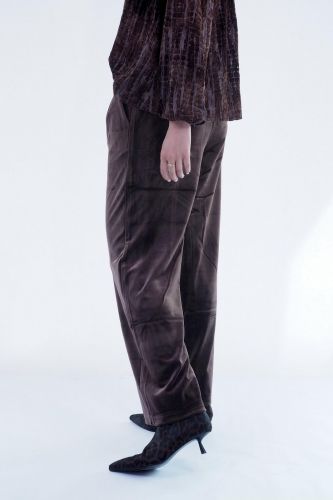 Pantalon en velours chocolat SEE U SOON | Marine
