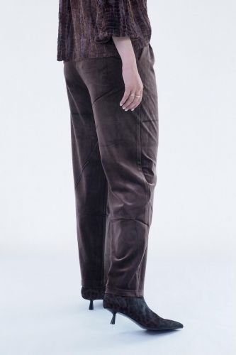 Pantalon en velours chocolat SEE U SOON | Marine