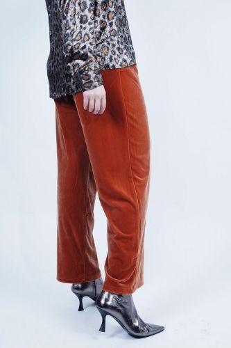 Pantalon en velours orange SEE U SOON | Marine