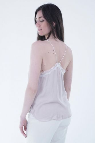 Top beige satiné SEE U SOON | Marine