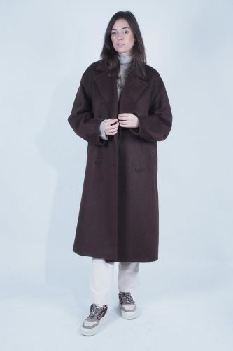 Manteau long brun SELECTED | Marine