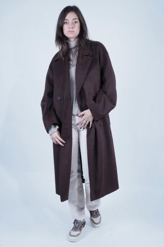 Manteau long brun SELECTED | Marine