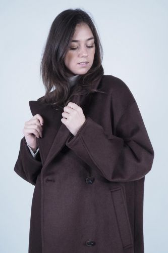 Manteau long brun SELECTED | Marine