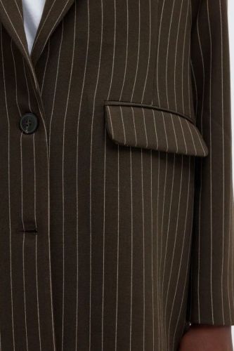 Blazer brun ligné SELECTED | Marine Auvelais 
