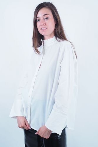 Chemise blanche Mao SELECTED | Marine