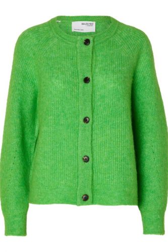 Cardigan manches longues vert SELECTED | Marine