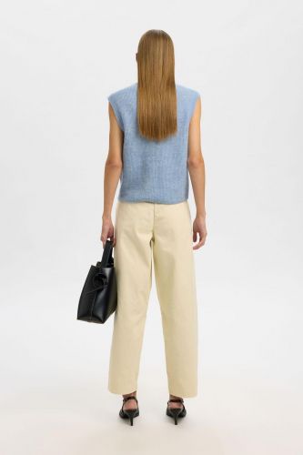 Gilet tricoté bleu ciel SELECTED | Marine