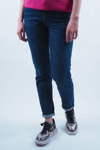Jeans slim délavé foncé SELECTED | Marine