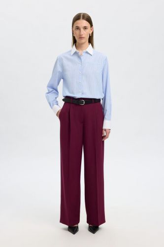 Pantalon bordeaux SELECTED | Marine