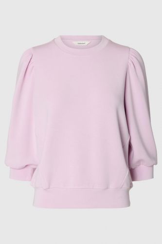Pull manches 3/4 rose orchidée SELECTED | Marine