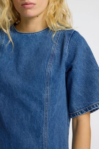 Robe courte en jeans SELECTED | Marine