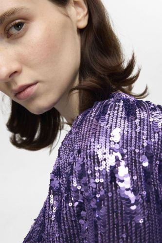 Robe à sequins mauve SELECTED | Marine