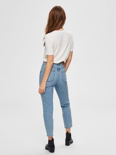 Selected Femme pantalon Jeans femmes (SLCT-Jeans MOM - FRIDA jeans droit Blue Denim) - Marine | Much more than shoes