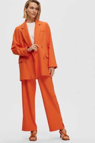 Pantalon orange vif SELECTED | Marine