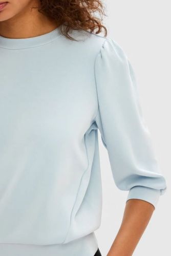Selected Femme sweat  Ciel femmes (sweat doux manches ballons ciel tencel - TENNY blu ciel) - Marine | Much more than shoes