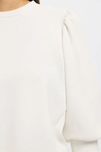 Selected Femme sweat  Blanc femmes (sweat doux manches ballons snow white Te - TENNY blanc) - Marine | Much more than shoes