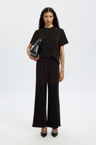 T-shirt à paillettes SELECTED | Marine