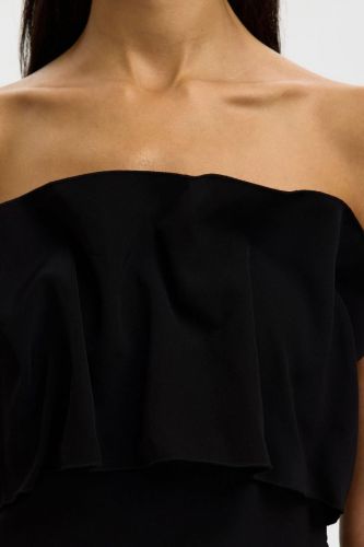 Top bandeau à frous frous noir SELECTED | Marine