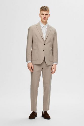 Blazer en seersucker beige SELECTED | Marine