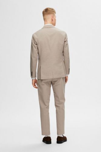 Blazer en seersucker beige SELECTED | Marine