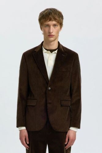 Selected  Homme blazer Brun hommes (Blazer velours chic - ENZO DUCA marron blazer velour) - Marine | Much more than shoes