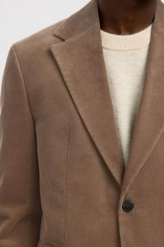 Blazer en velours brun clair SELECTED