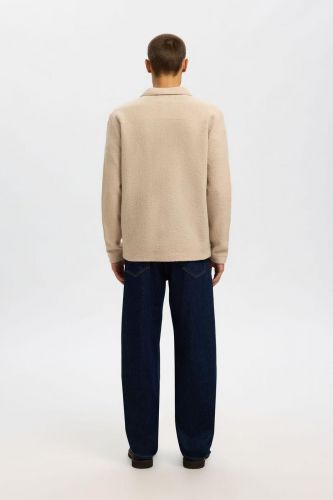 Selected  Homme cardigan Beige hommes (Cardigan boutonné beige 100% laine - NEALY pure cashmere) - Marine | Much more than shoes