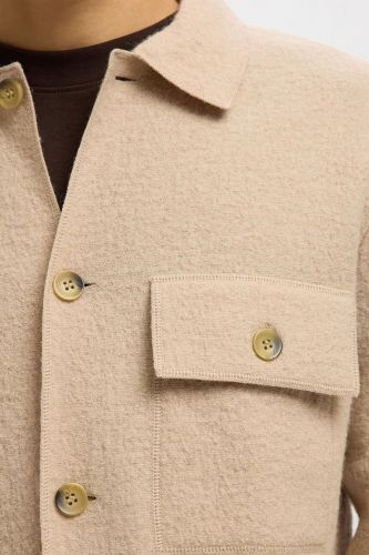 Selected  Homme cardigan Beige hommes (Cardigan boutonné beige 100% laine - NEALY pure cashmere) - Marine | Much more than shoes